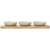 Villa Collection Tray Met Kommetjes Shoku Soft Beige 32 x 10 cm