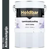 Holdbar Laminaatcoating Antracietgrijs (RAL 7016) 2,5 Kg - Laminaat Verf - Vloerverf - Alle Kleuren - Krasvast - UV-bestendig - Vergeelt niet - Gemakkelijk Schoonmaken - 2 Componenten