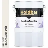 Holdbar Laminaatcoating Gebroken Wit (RAL 9010) 2,5 Kg - Laminaat Verf - Vloerverf - Alle Kleuren - Krasvast - UV-bestendig - Vergeelt niet - Gemakkelijk Schoonmaken - 2 Componenten