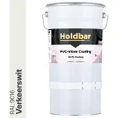Holdbar PVC-Vloer Coating Verkeerswit (RAL 9016) 5 Kg - Vloerverf - Alle kleuren - Hecht direct op PVC - Slijtvast - UV-bestendig - Gemakkelijk te reinigen - Beschermt PVC-Vloer - 2 Componenten Verf