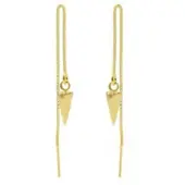 Karma Pull Through Doortrek Oorbellen Round Cone Goud