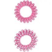 Dessata no-pulling hårsnoddar Glitter + metal fuchsia