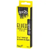 Schwarzkopf Got2b Glued 4 Brows & Edges 2 in 1 Tinted Gel - Dark Brown - Black 16 ml