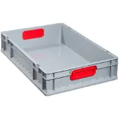 Allit profiplus - eurobox 632 grijs/rood robuuste opslagcontainer