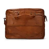 Manfield Laptoptas cognac