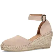 Manfield suède espadrilles beige female | Maat: 36