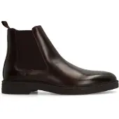 Manfield Bruine leren chelsea boots | Maat 43