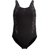 Speedo Hyperboom Splice Swimsuit Zwart 7-8 Years Meisje