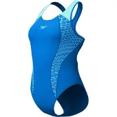 Speedo Placement Laneback Swimsuit Zwart UK 34 Vrouw