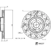 FEBI BILSTEIN Remschijf 186227, 1 stuk