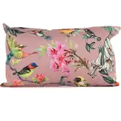 Intratuin Sierkussen Vogels Met Bloemen Dani Roze / Groen 30 X 50 Cm