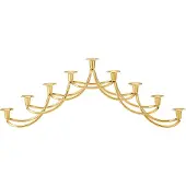 Georg Jensen Harmony menorah kandelaar Goudkleurig roestvrij staal