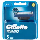 Gillette Mach3 Turbo Navulmesjes (verpakking van 5 stuks)