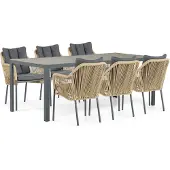 De Laan Marbella/Solare 200 cm dining tuinset 7-delig