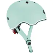 Globber Kinderhelm - Go Up - Pastel Groen - Verstelbaar 45-51cm - Met verlichting - Sterke Polycarbonaat Buitenschaal