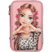 TOPModel - TOPModel 3-vaks etui met strikken - LEOHEART