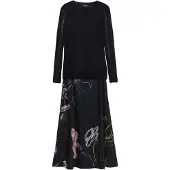 Desigual Jurk lichtblauw / poederroze / zwart