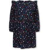 ONLY GIRLS Jurk 'KMGAstrid' lichtblauw / donkerblauw / oranje / wit