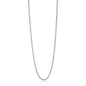 Zinzi 80cm zilveren jasseron ketting ZILC-J80