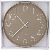 Koopman wandklok glas taupe - Ø50 cm - 6 cm