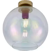 QAZQA Art Deco Plafondlamp Goud met Regenboogglas - Sandra