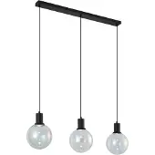 QAZQA Design hanglamp zwart met regenboogglas rechthoekig 3-lichts - Mallon