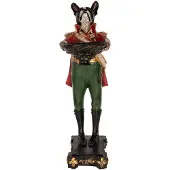 Clayre & Eef Kandelaar Hond 18x11x35 cm Zwart Kunststof