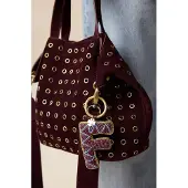 Sissy-Boy Donkerrode bag charm letter T