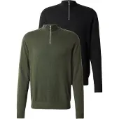 Jack & Jones Trui 'JJEEMIL' olijfgroen / zwart