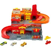 Hot Wheels Rally Town Portable Set Vehicle Oranje Kinderen