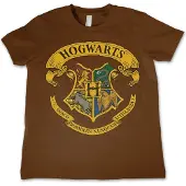 Harry Potter Hogwarts Crest T-shirt voor kinderen, bruin