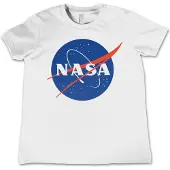 Nasa Insignia Kids T-shirt voor kinderen, witite