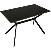 MCW Eettafel -O58, eettafel van gesinterd metaal, marmerlook 120 cm ~ zwart-goud
