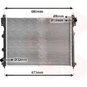 VAN WEZEL 02002174 Radiateur