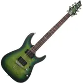 Schecter C-1 Platinum Satin Green Burst elektrische gitaar