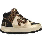 Replay Epic JR 20 sneakers zwart/panter/goud Meisjes Imitatieleer Meerkleurig - maat 39