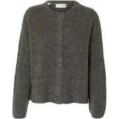 Selected Gebreid vest 'SLFLulu' donkergrijs