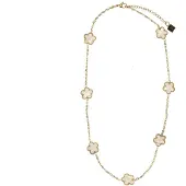 Manfield Goudkleurige bloemetjes ketting | Maat Onesize