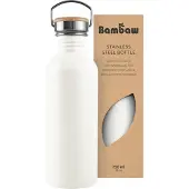Bambaw 24 oz Waterfles, Witte RVS Waterfles, Niet-geïsoleerde Enkelwandige RVS Waterfles