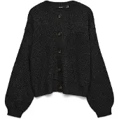 Vero Moda Gebreid vest 'VMLEA' zwart