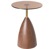 Beliani WALLIS - Bijzettafel - Bruin - Metaal