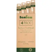 Bambaw Bamboe Tandenborstel | Zacht | 4 Stuks |