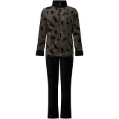 Pastunette Duurzaam zwart fleece huispak | Maat 48