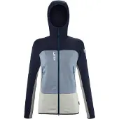 Millet Fusion Grid Hoodie Fleec Blue/Grey Women's