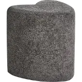 Beliani SCOTIA - Poef - Donkergrijs - Chenille