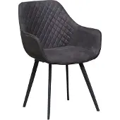 LivingFurn eetkamerstoel luca antraciet stof 60x50x85