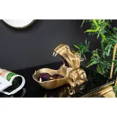 Invicta Handgemaakte Decoratieve Schaal HIPPO 30cm messing goud metaal aluminium - 44883