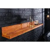Invicta Massieve wandplank MAKASSAR 140cm bruin sheeshamhout afwerking - 44746