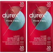 Durex Condooms Thin Feel Close Fit 10st - 2 Stuks - Voordeelverpakking