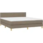 Syfax Boxspring met matras stof taupe 160x200 cm